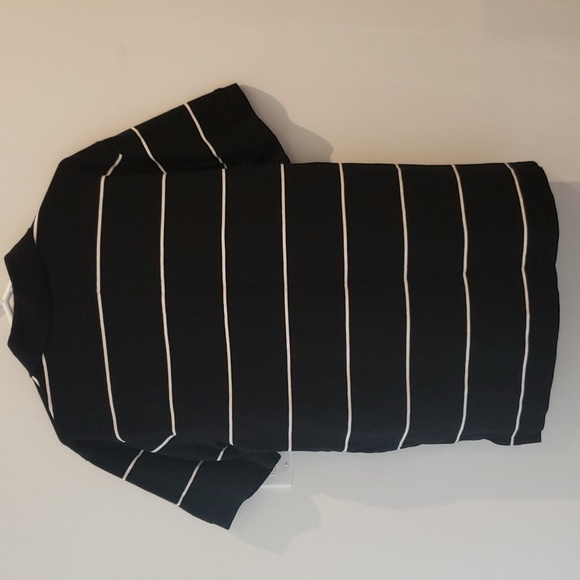 Tommy Hilfiger Men's Polo Top Black stripes Size Large 100% Cotton - Picture 2 of 11